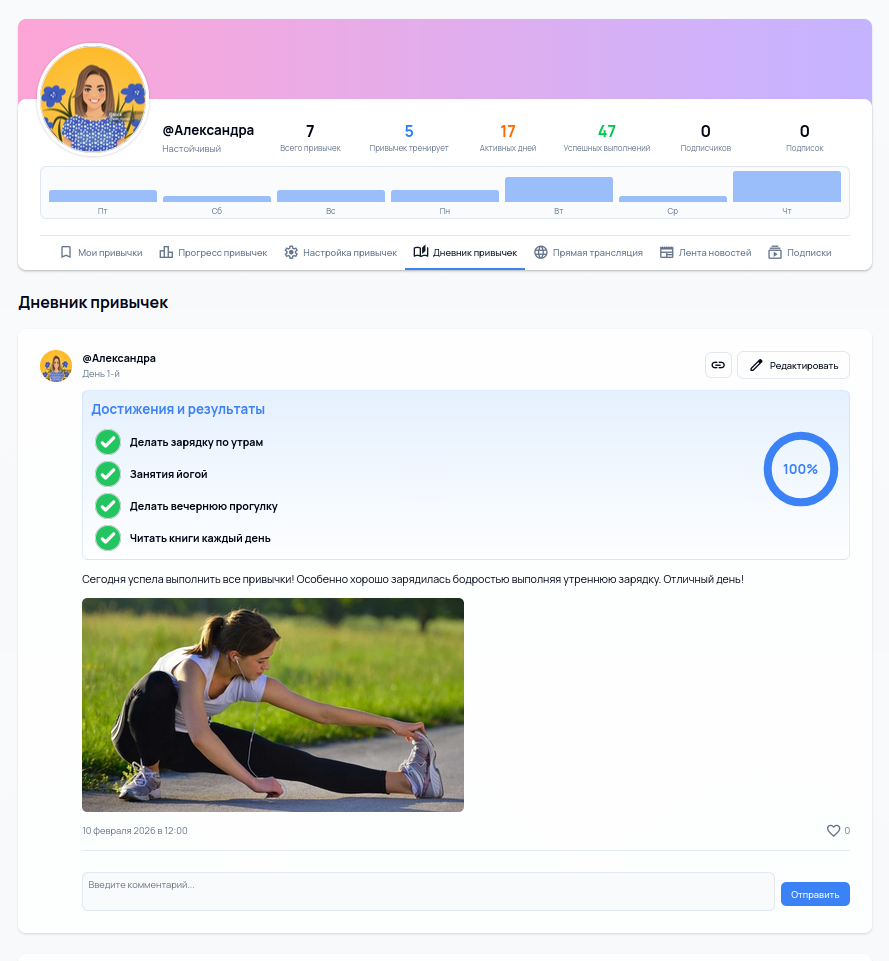 Дневник привычек